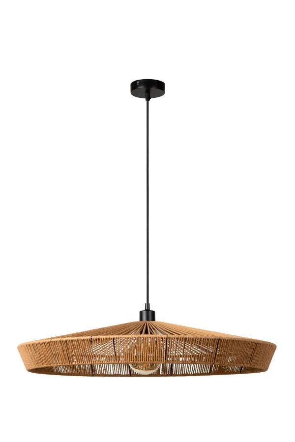 Lucide YUNKAI - Lámpara colgante - Ø 70 cm - 1xE27 - Natural - apagado